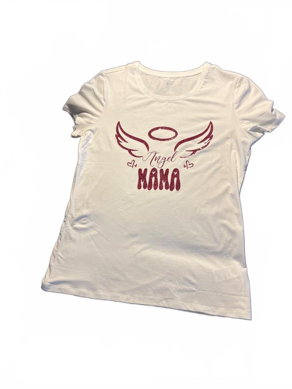 Custom made Amazon Essentials Women's Angel Mama Graphic T
